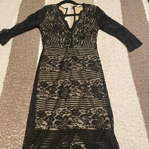 Lulus x LUSH black lace dress